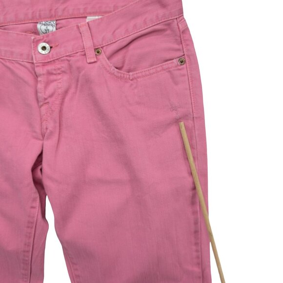 Lucky Brand Lil Maggie Flare Jeans Womens Pink Cotton Button Fly Low Rise Size 4 - Picture 11 of 11